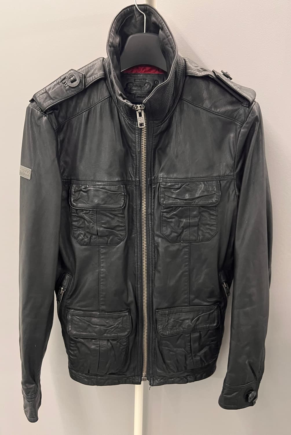 슈퍼드라이 Superdry 리얼 레더 가죽 자켓 M 상품이미지1