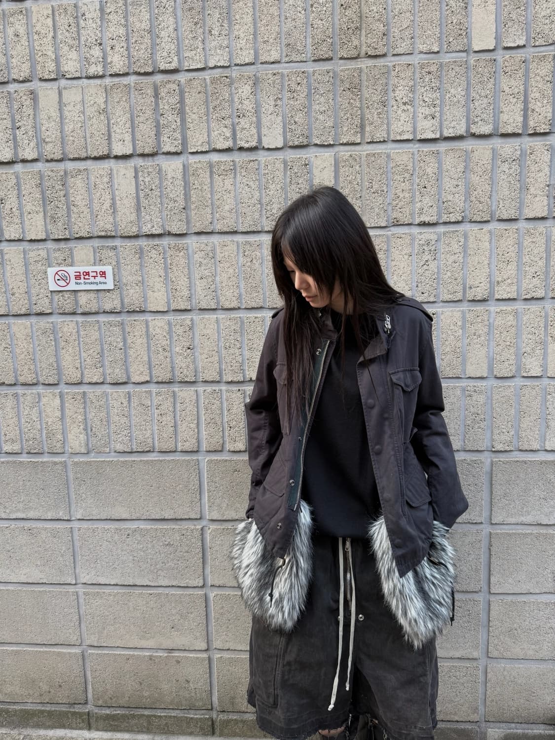 미하라 야스히로 퍼 디테일 자켓 상품이미지2