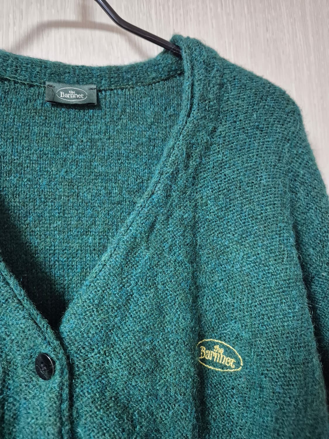 더바넷 그린 스탠다드 알파카 가디건 니트가디건 상품이미지5