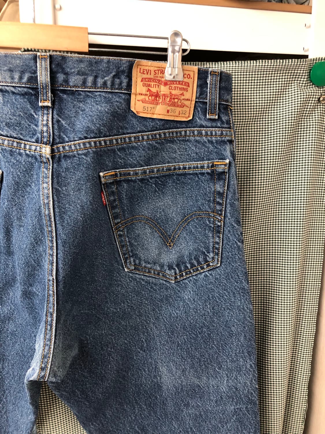 00s 리바이스517  부츠컷 미드블루 워싱진 허리36 둘레91.5 상품이미지3