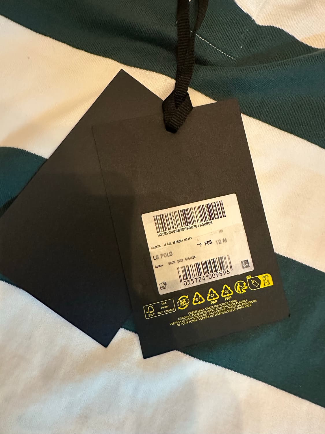 몽클레르 x 팜 엔젤스 스트라이프 롱슬리브 폴로 셔츠 상품이미지5