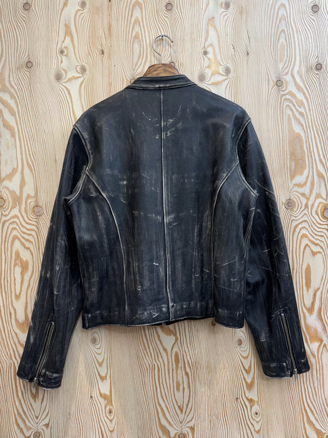 본더치 빈티지워싱 레더자켓 상품이미지2