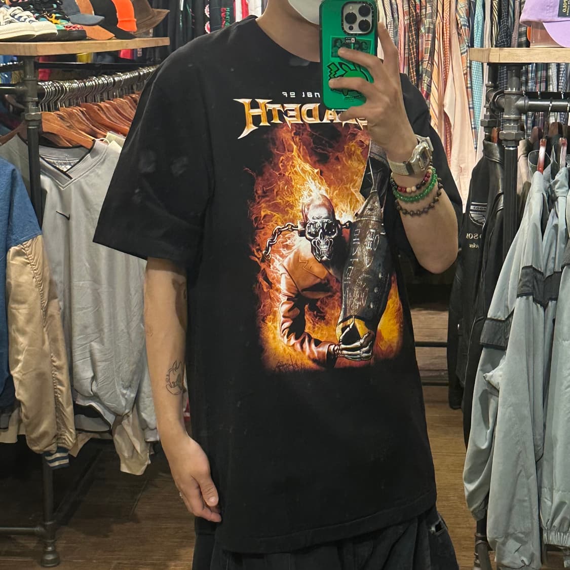 [HI] 빈티지 락 반팔티 블랙 상품이미지4