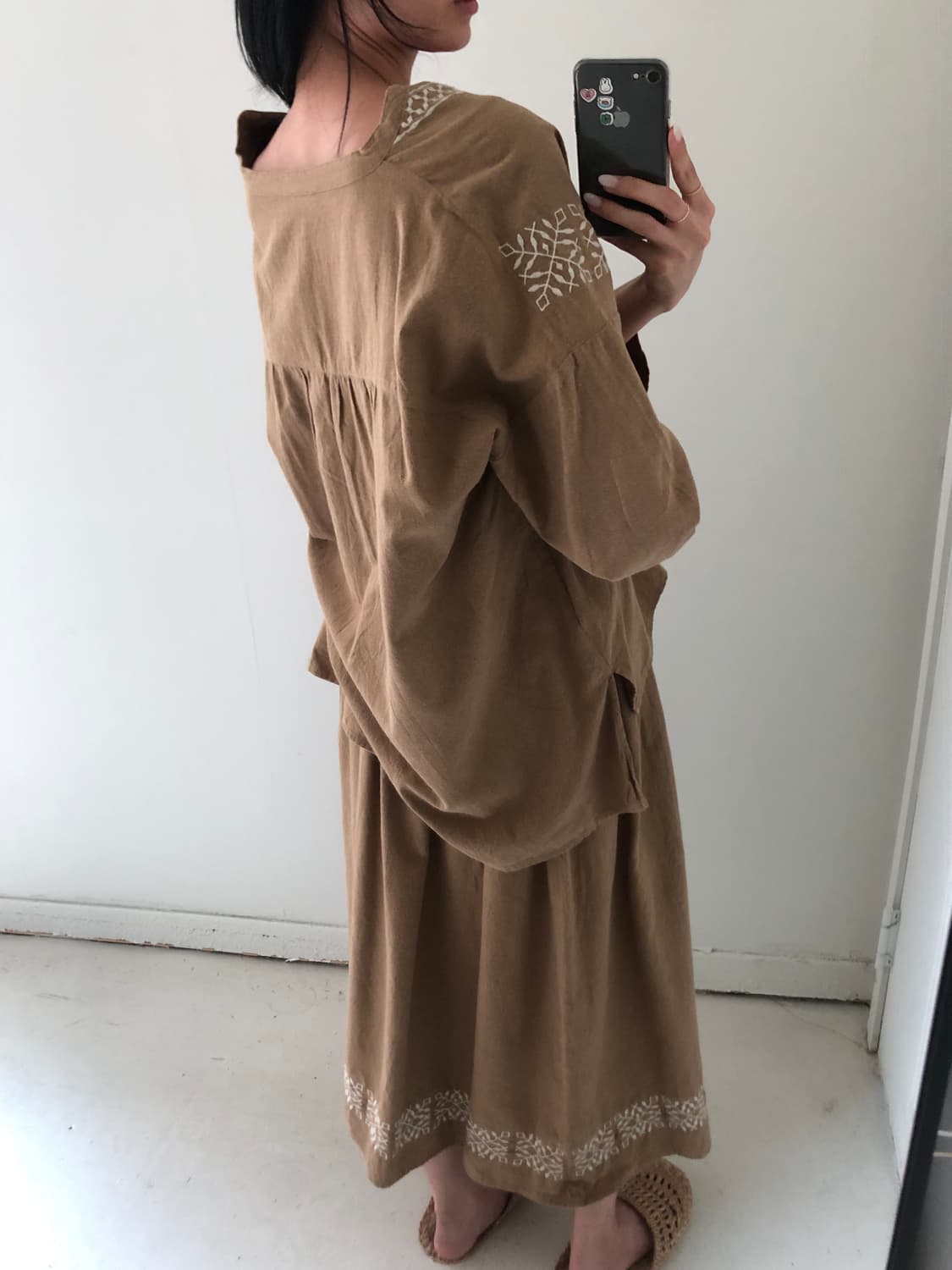 일본빈티지 에스닉 자수 블라우스 상품이미지4