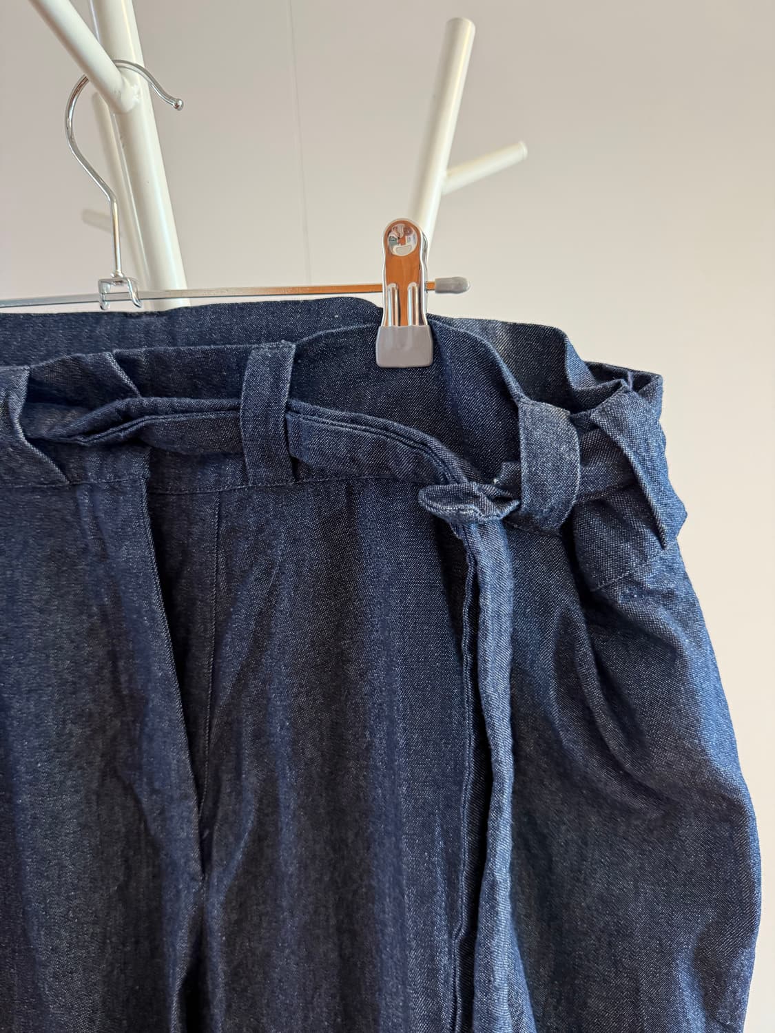 벨트 데님 와이드 팬츠 상품이미지2