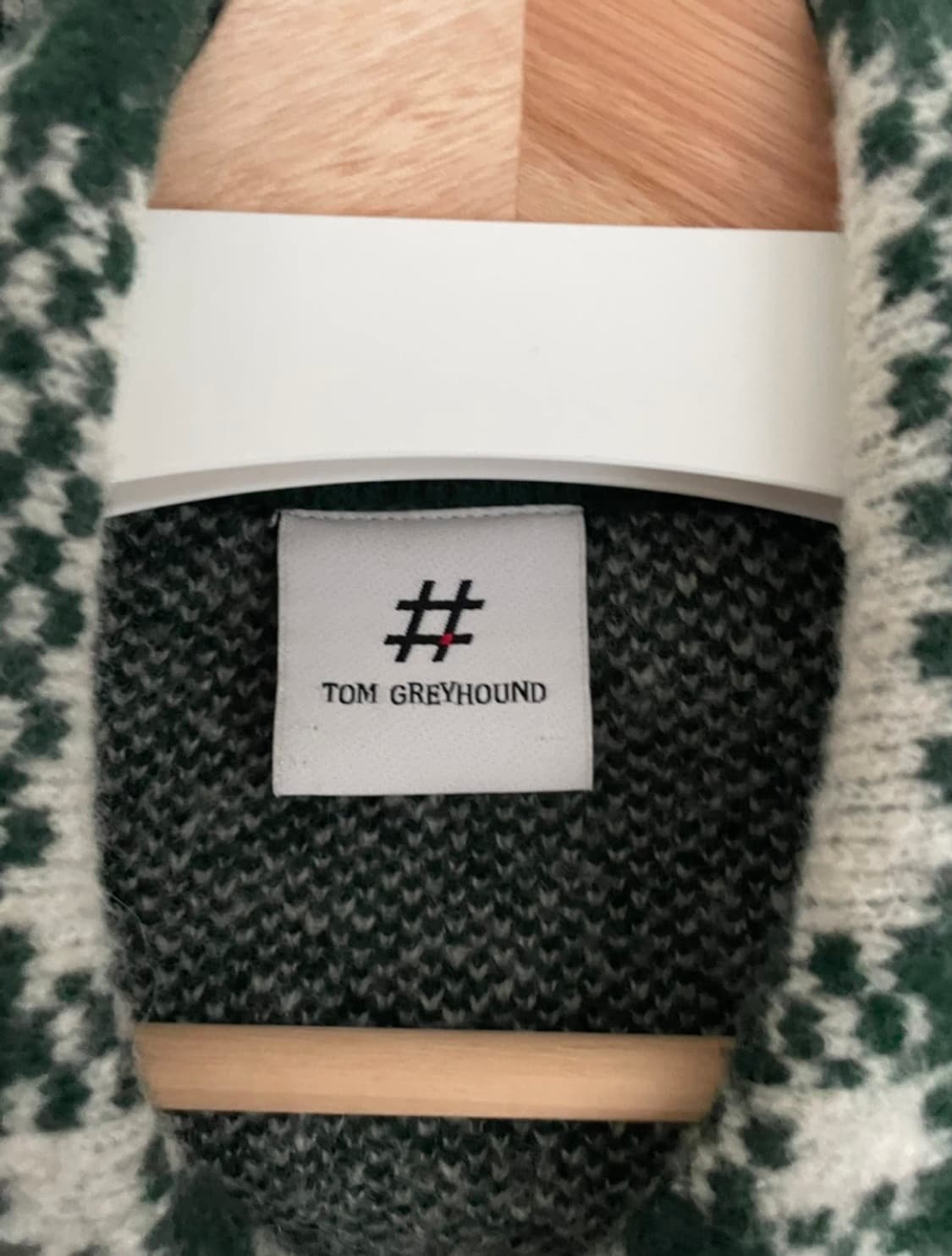 톰그레이하운드 체크 니트 코트 상품이미지3