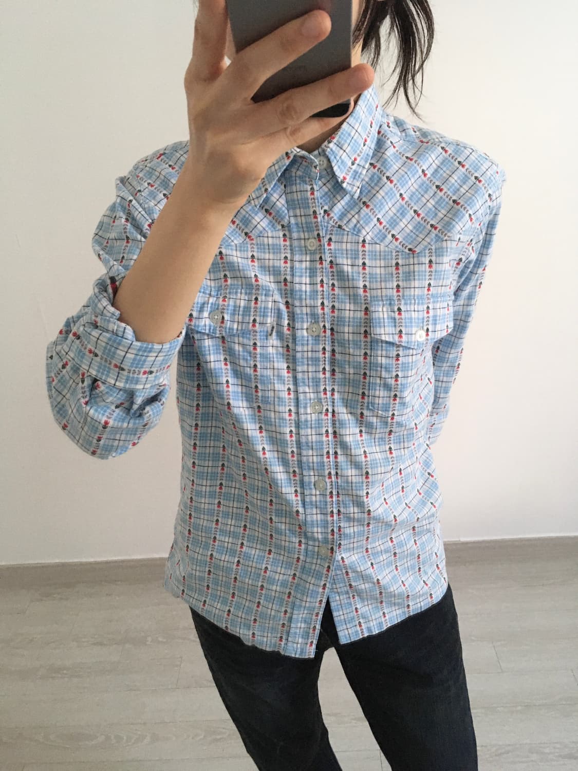 tulip check shirt 상품이미지2