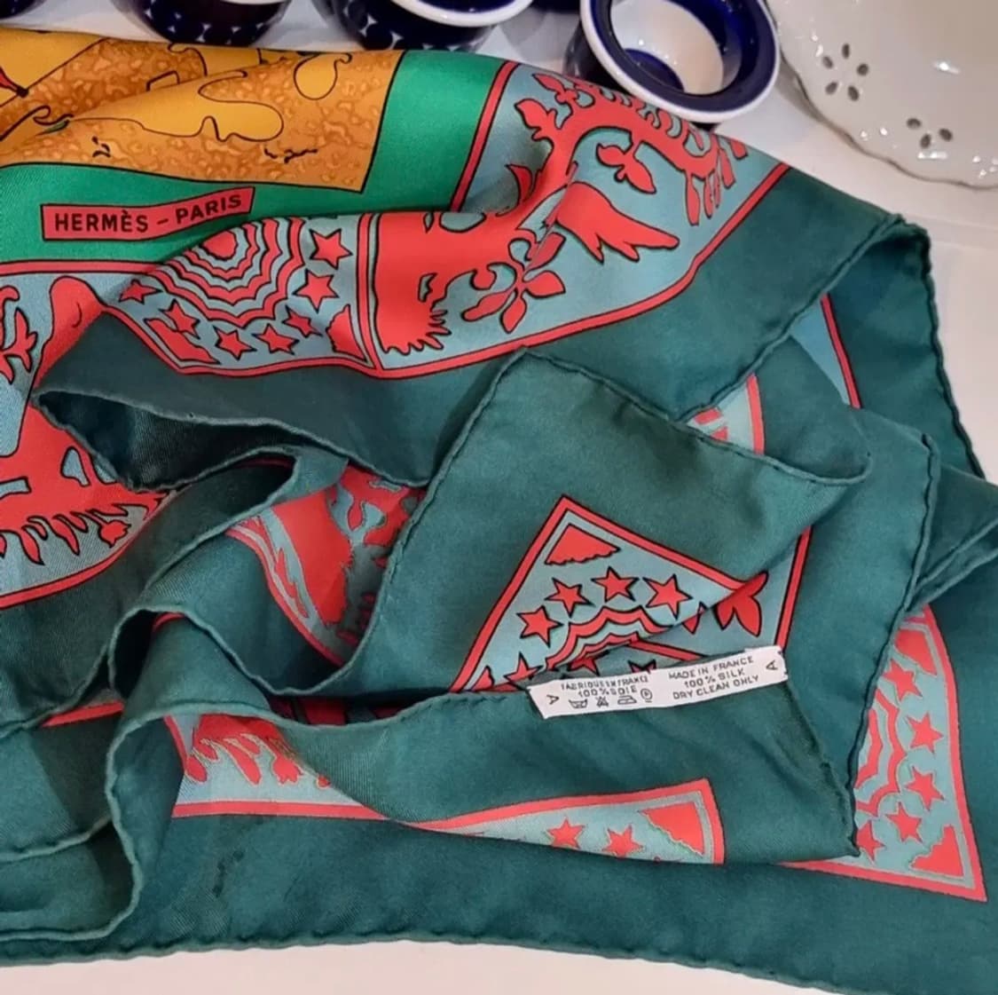 에르메스 카레 90 Early America 실크 스카프 상품이미지7