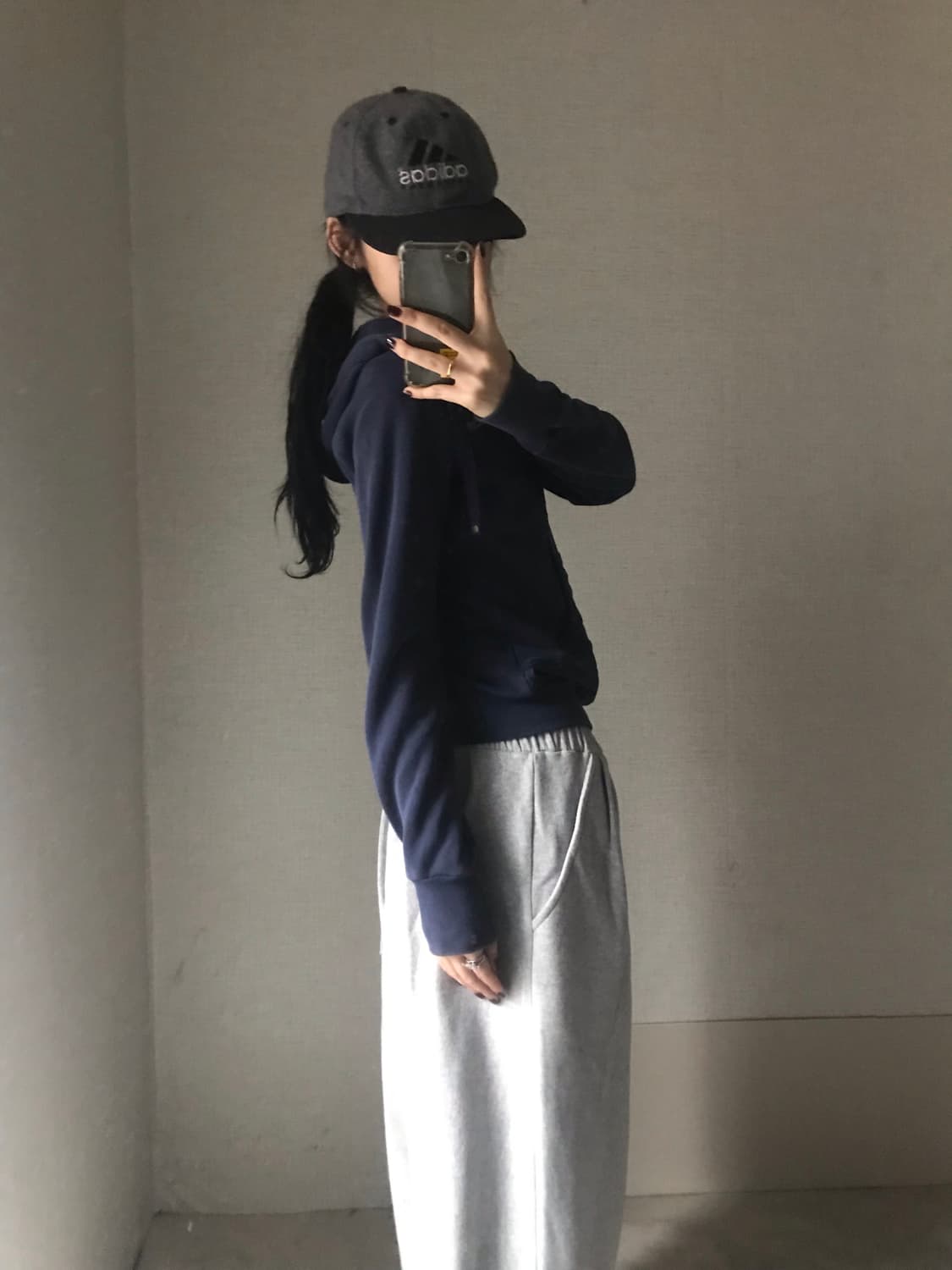 아디다스 네이비 슬림핏 후드집업 상품이미지4