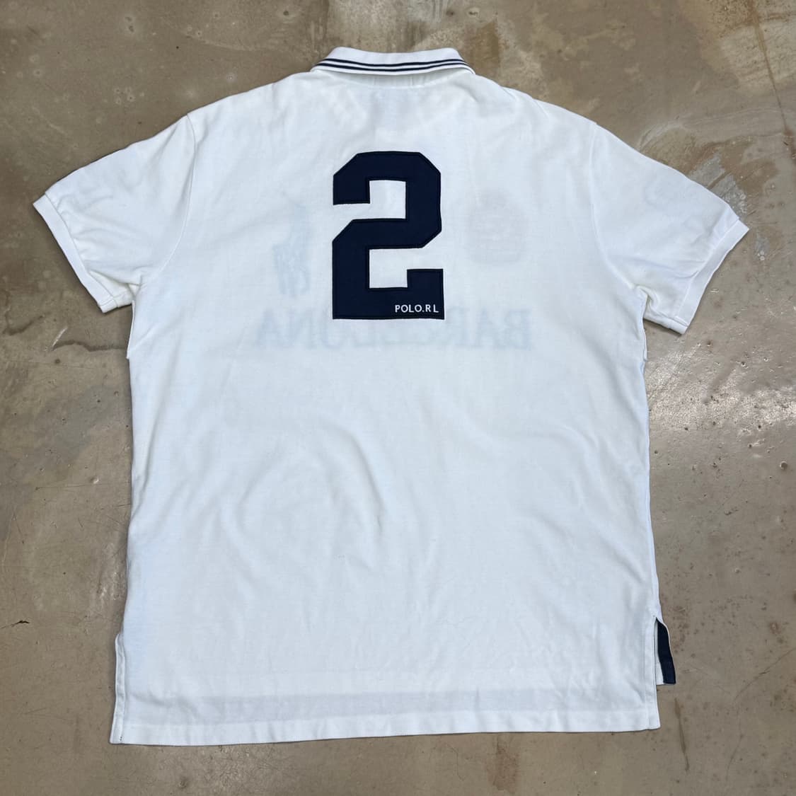 L 폴로랄프로렌 치프키프 바르셀로나 화이트 카라 반팔 티셔츠 상품이미지3