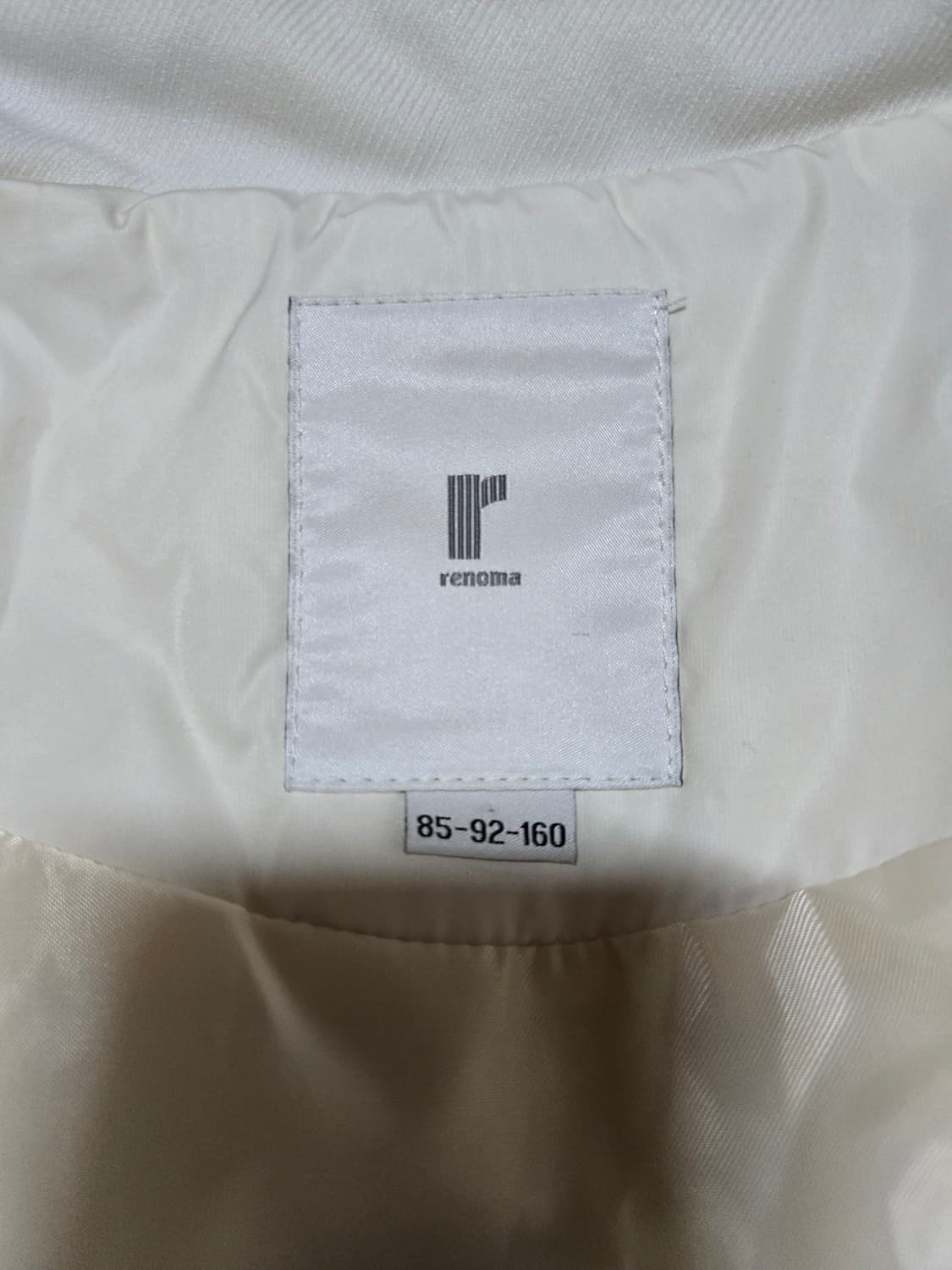 renoma(레노마)여성 아이보리 덕다운 롱 패딩 상품이미지7