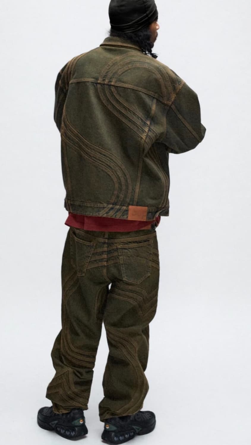 슈프림 S 로고 데님 자켓 더티 그린 상품이미지4