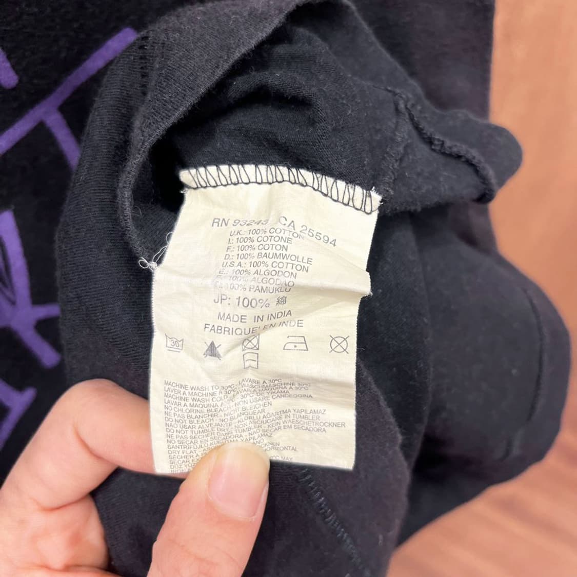 디젤 코튼 반팔 티셔츠 레터링 프린팅 라운드넥 디테일 레귤러핏 블랙 상품이미지7