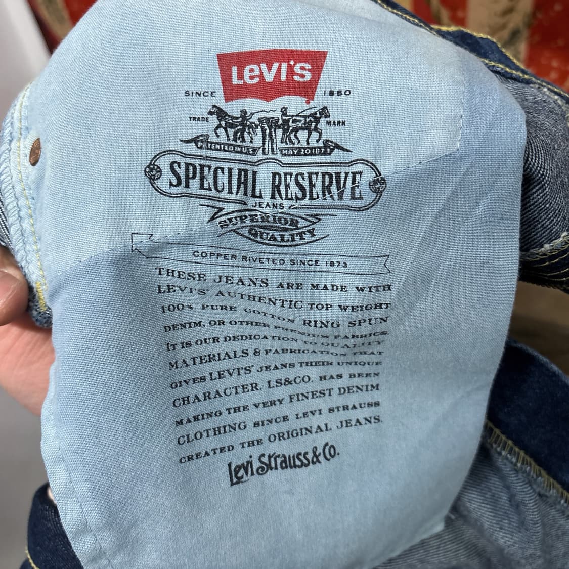 90s 리바이스 스페셜리저브 라인 525 미국생산 루즈핏 데님팬츠 상품이미지6