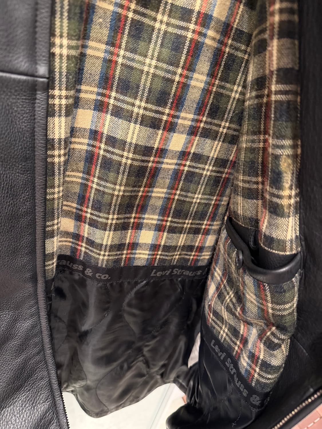 00s Levis 리바이스 레드탭 카우하이드 레더 자켓 상품이미지5