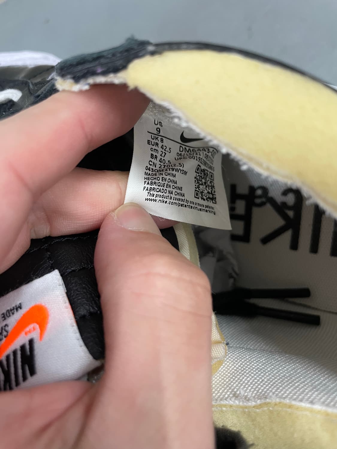 나이키 x 사카이 블레이저 로우 블랙 270 상품이미지7