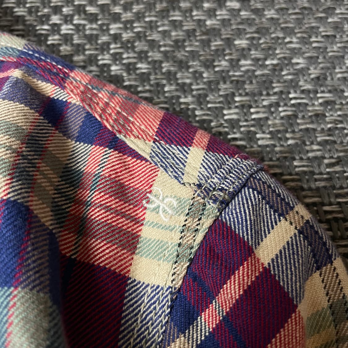 써스데이 아일랜드 빈티지 컬러 투포켓 체크 긴팔 셔츠 85 상품이미지4