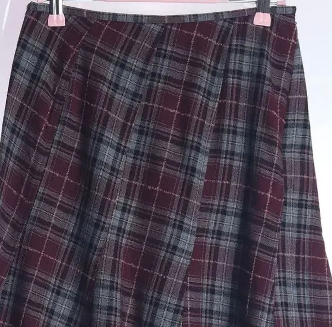 AYLESBURY 울 체크 언발 스커트 상품이미지2