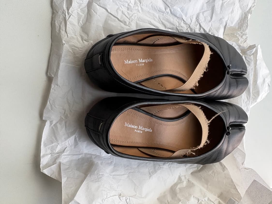 [39] 타비 엘라스틱 밴드 발레리나 플랫 블랙 상품이미지3