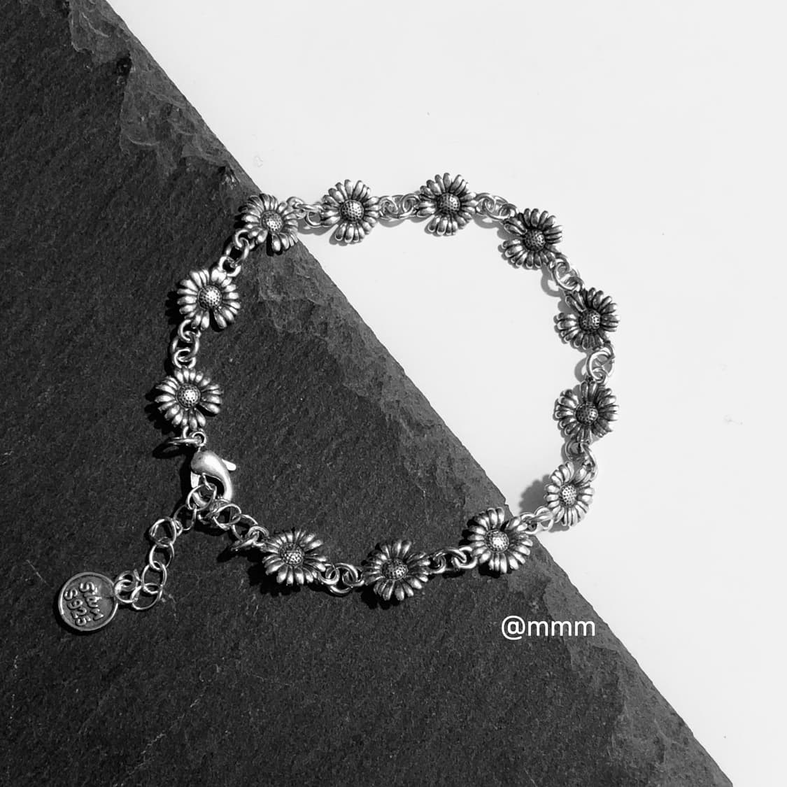 (Unisex) 크롬 데이지 체인 팔찌 상품이미지7