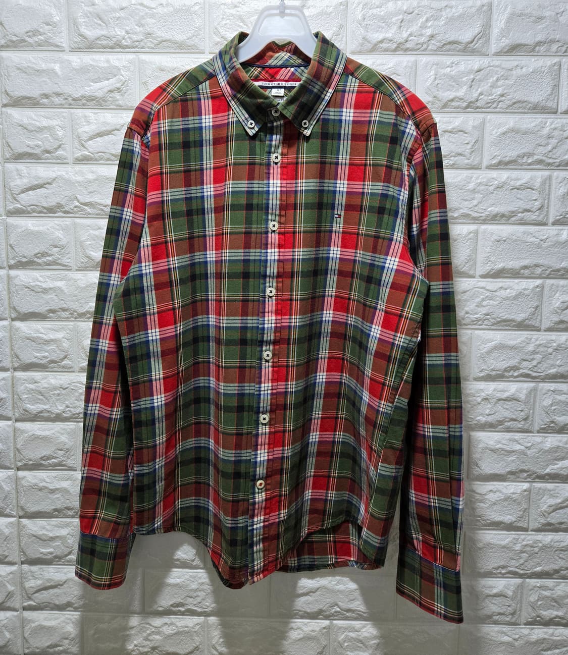 타미힐피거 커스텀핏 체크셔츠 체크남방 95 상품이미지1