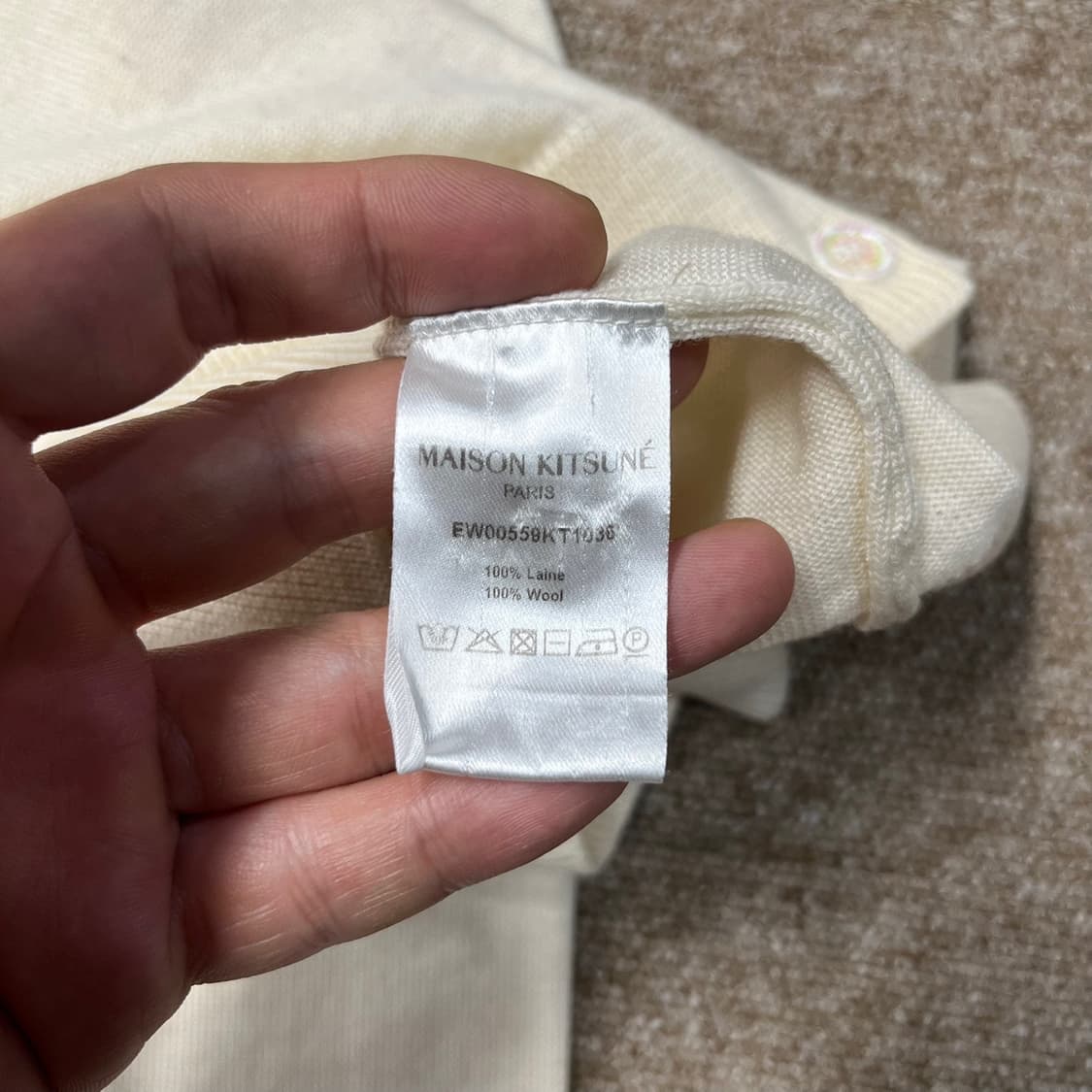 메종키츠네 오프화이트 폭스 가디건 상품이미지5
