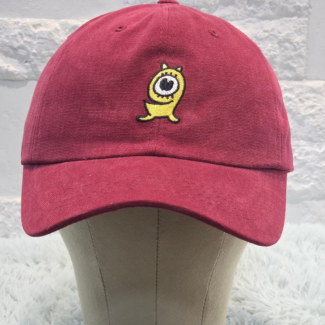L4-10:스나우트 캐릭터 자수 버건디 볼캡(54-58) 상품이미지2