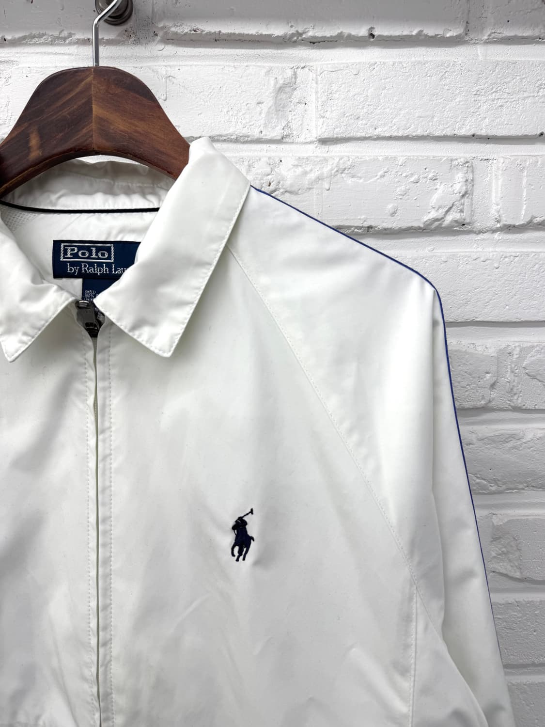 폴로 화이트 블루 윈드브레이커 자켓 상품이미지4