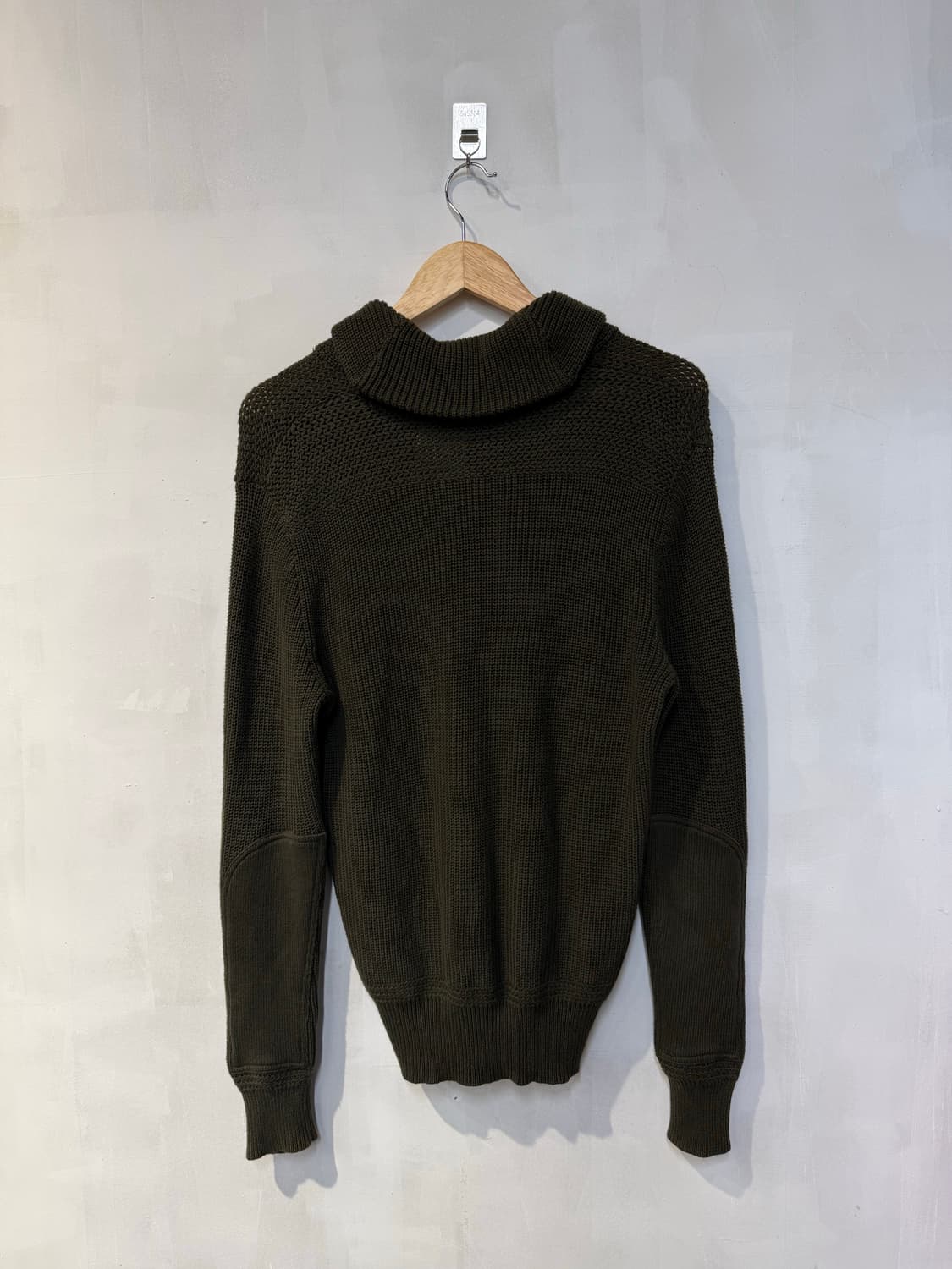 폴로 카키 하이넥 니트 상품이미지4