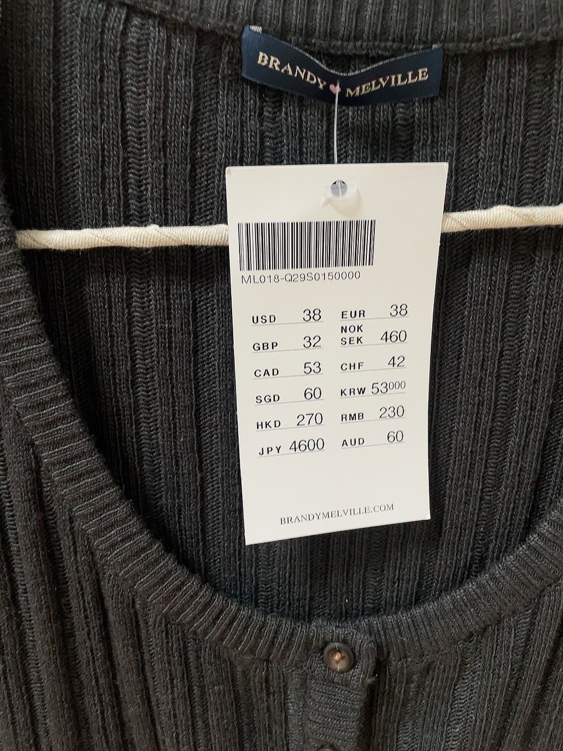 브랜디멜빌 차콜 니키 베이비돌 가디건 니트 상품이미지2