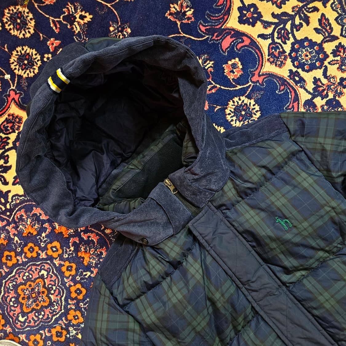 헤지스(HAZZYS) 21FW 타탄체크 빅후드 다운패딩  상품이미지4