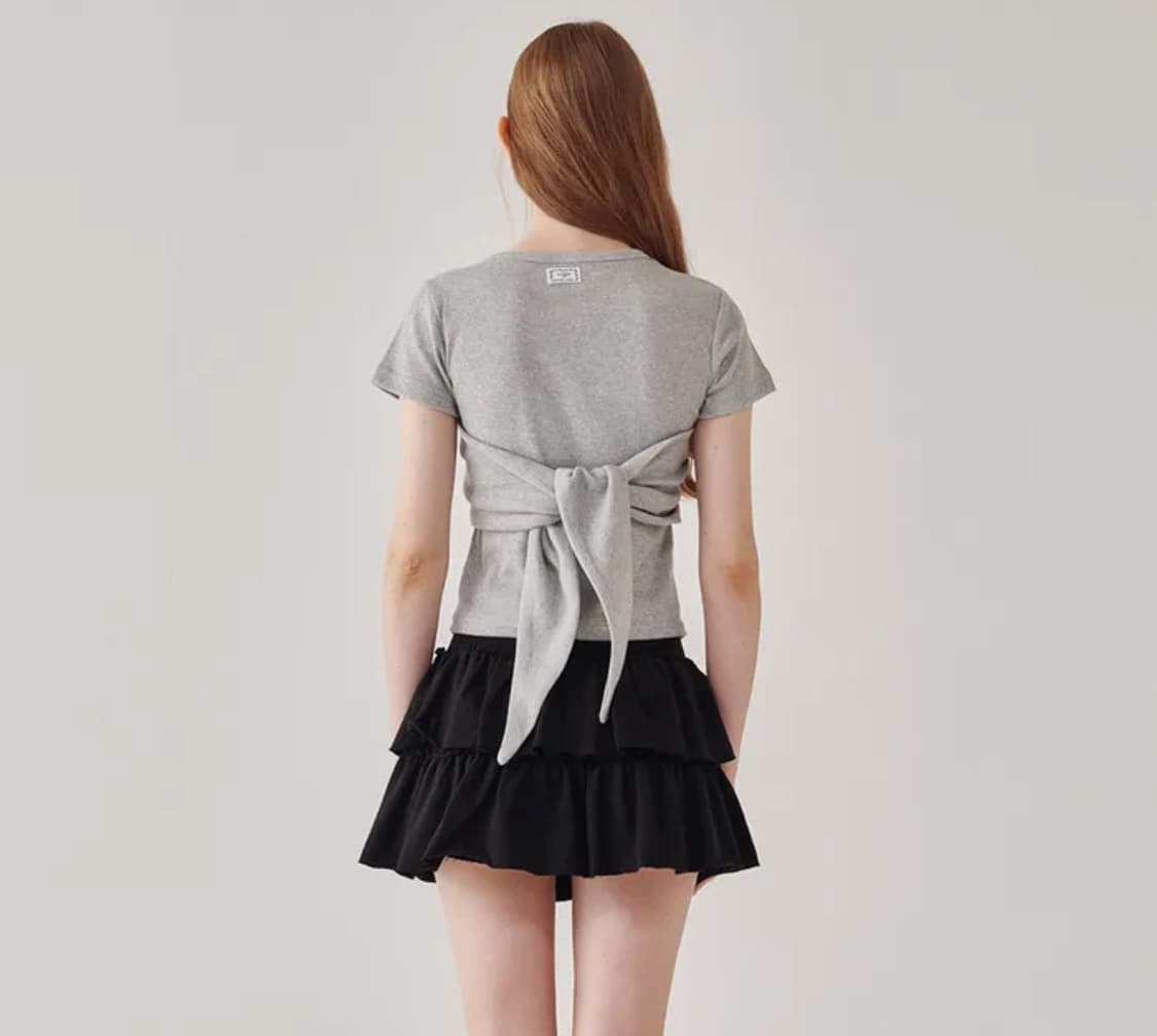 론론 short sleeve t shirt grey 상품이미지2
