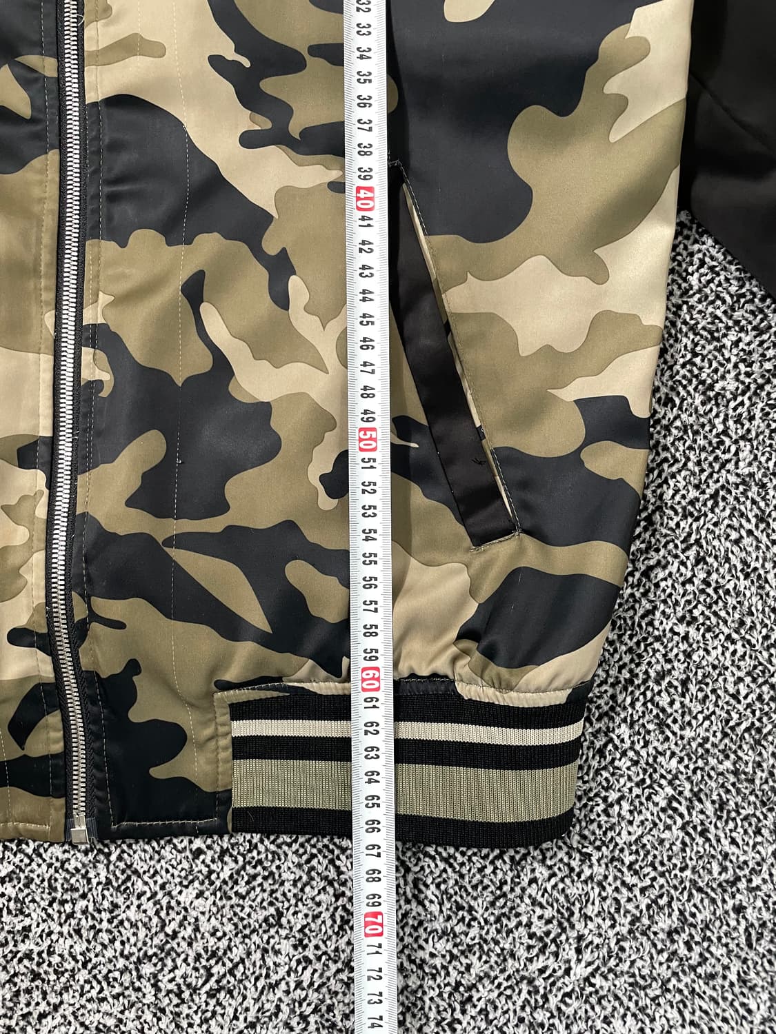 빈티지9. 자라 zara 빈티지 카모플라쥬 타이거 스카쟌 져지 블루종 상품이미지6