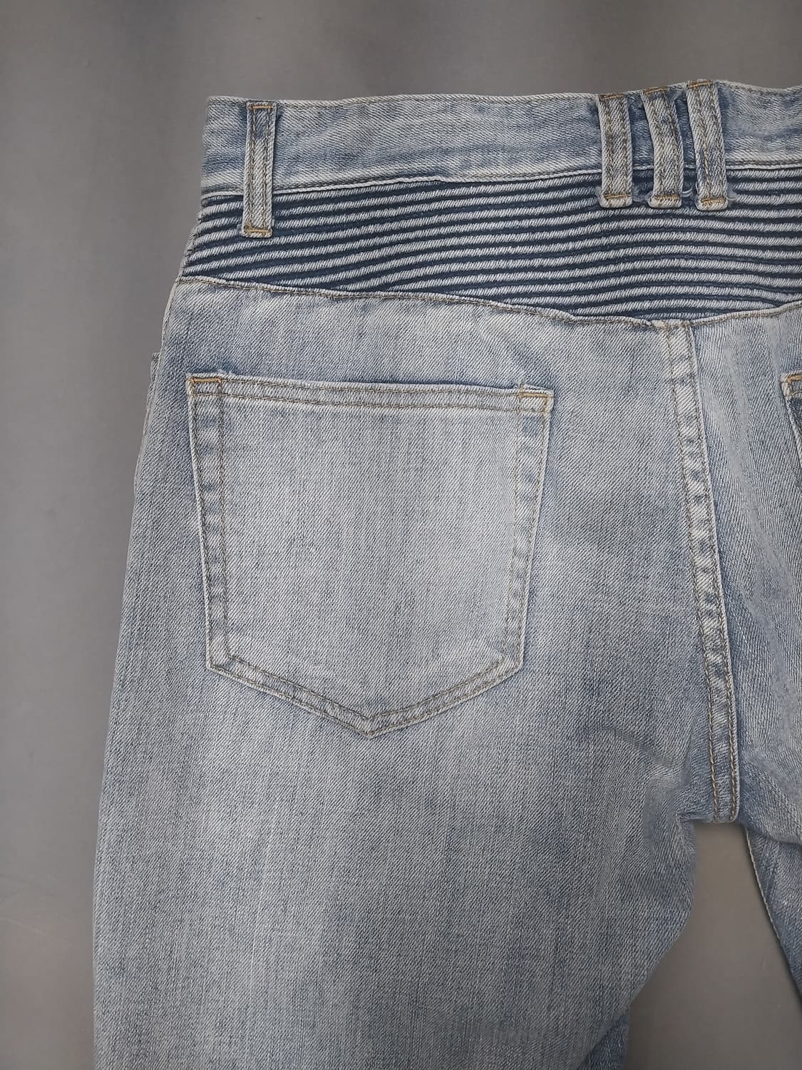 [32] 발망 그라데이션 워싱 디스 바이커진 청바지 상품이미지8