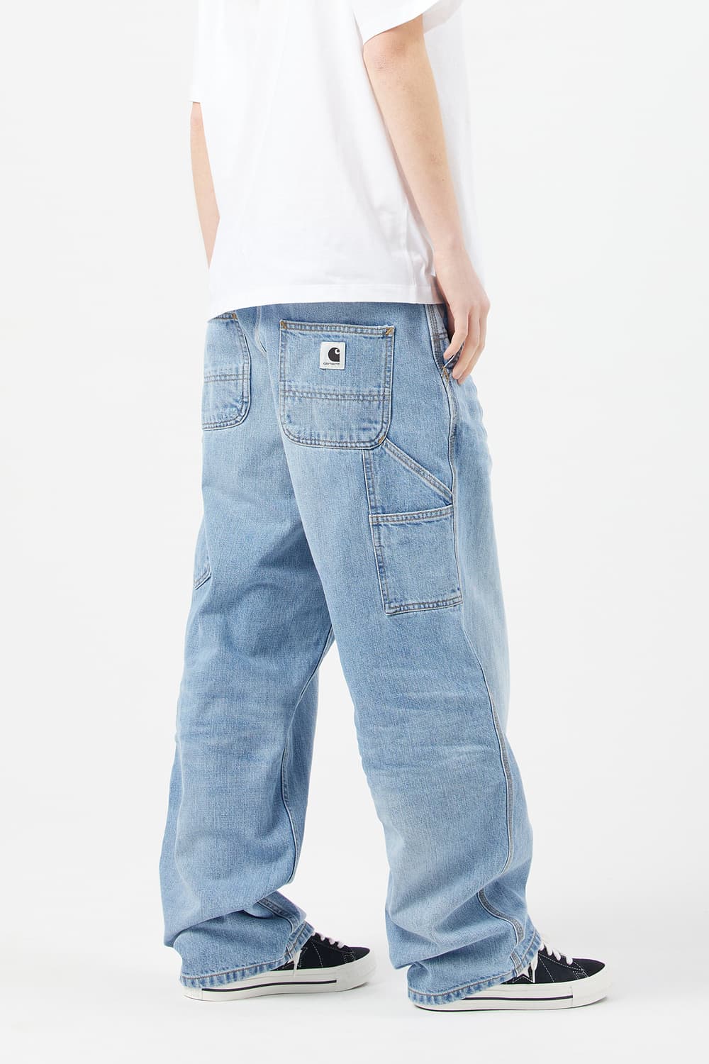 칼하트 여성 브랜든 싱글 니 팬츠 카마노 블루 버스트 워시드 상품이미지3