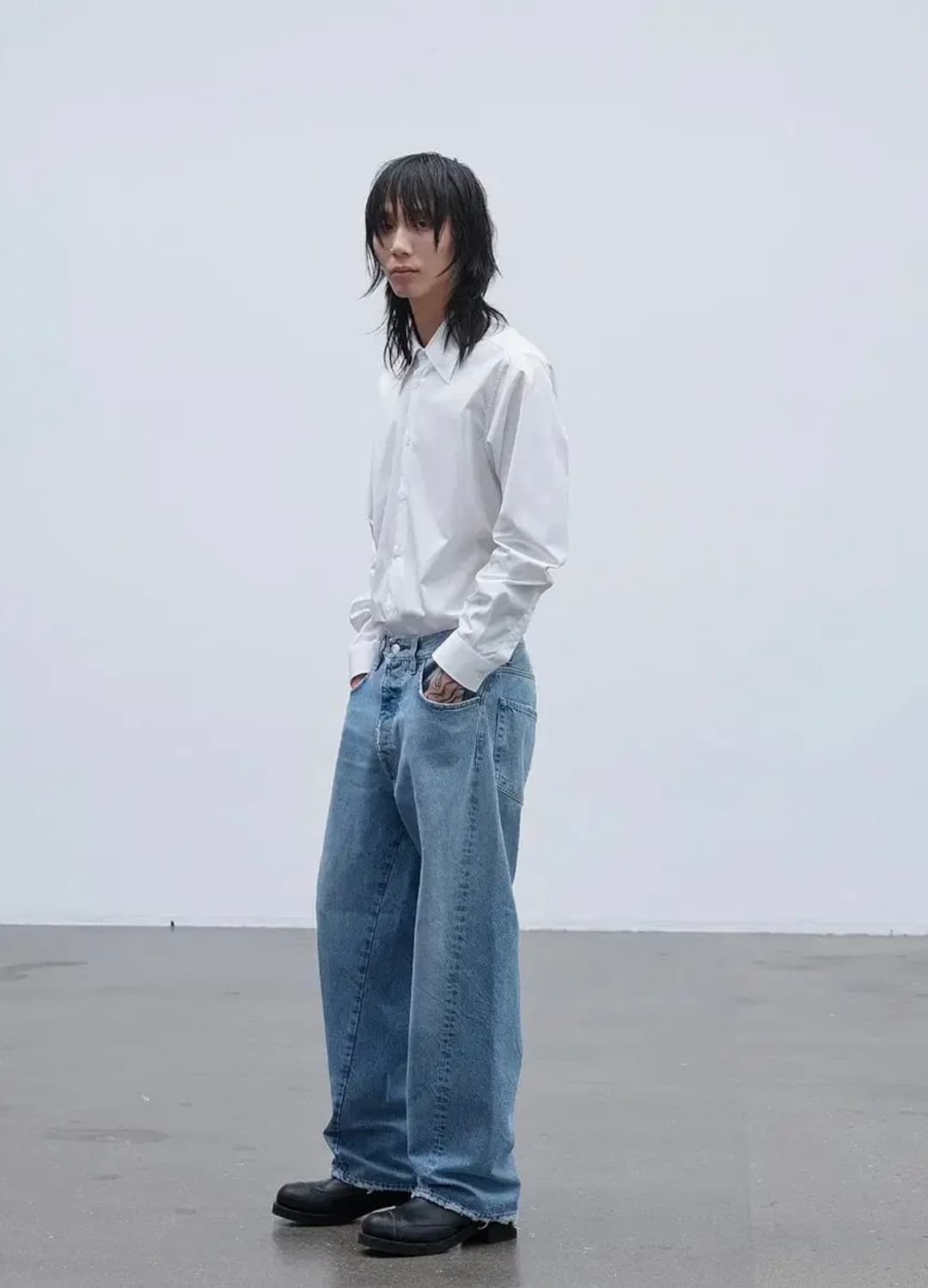 SUNFLOWER 썬플라워 와이드 트위스트 데님 / 36 상품이미지7