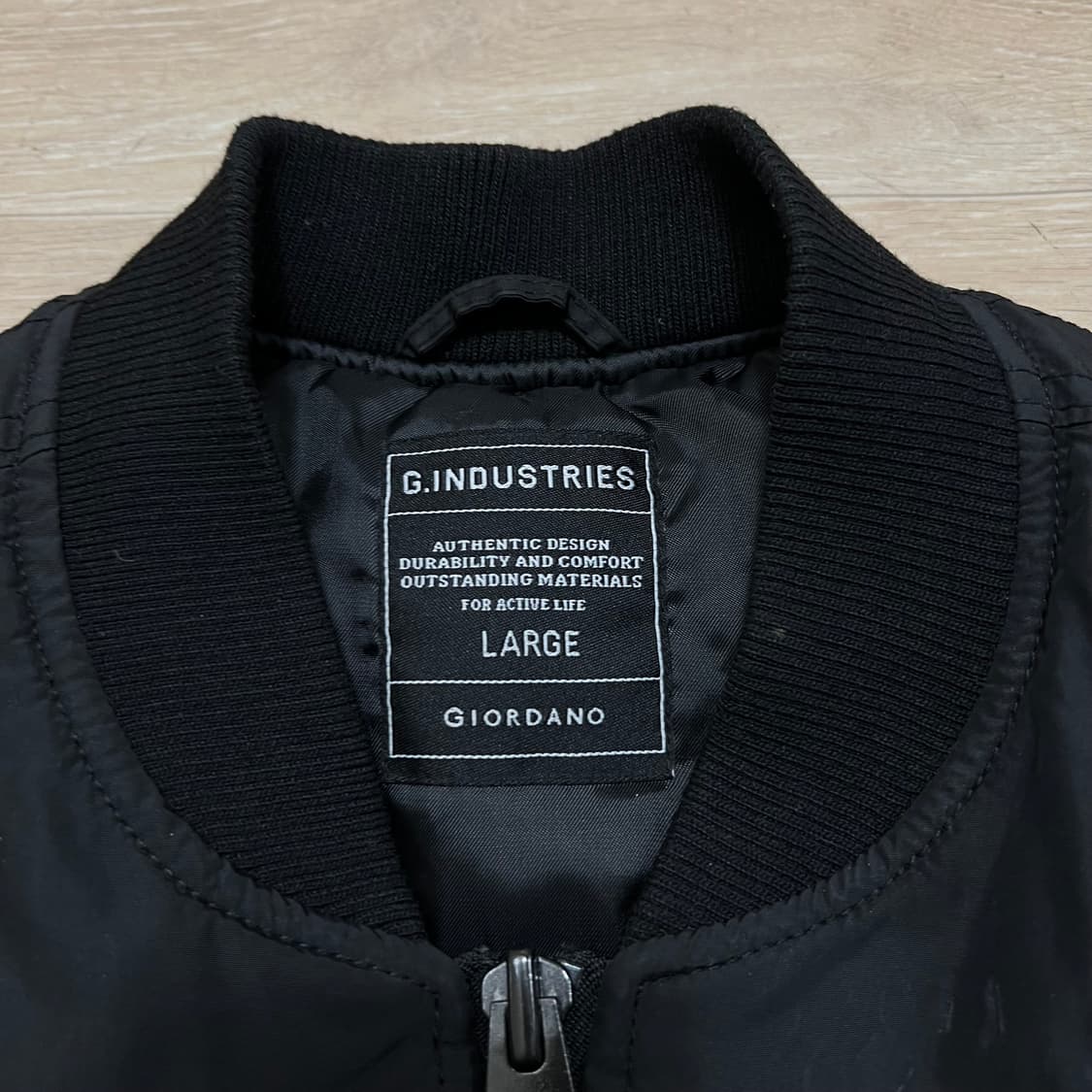 지오다노 포켓 MA-1 항공점퍼 봄버자켓 [블랙] L/100 상품이미지4