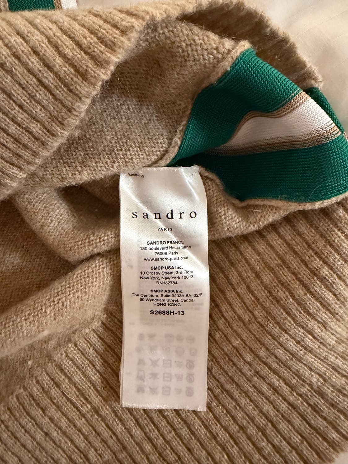 산드로(sandro) 여성 슬리브 스트라이프 니트 상품이미지8