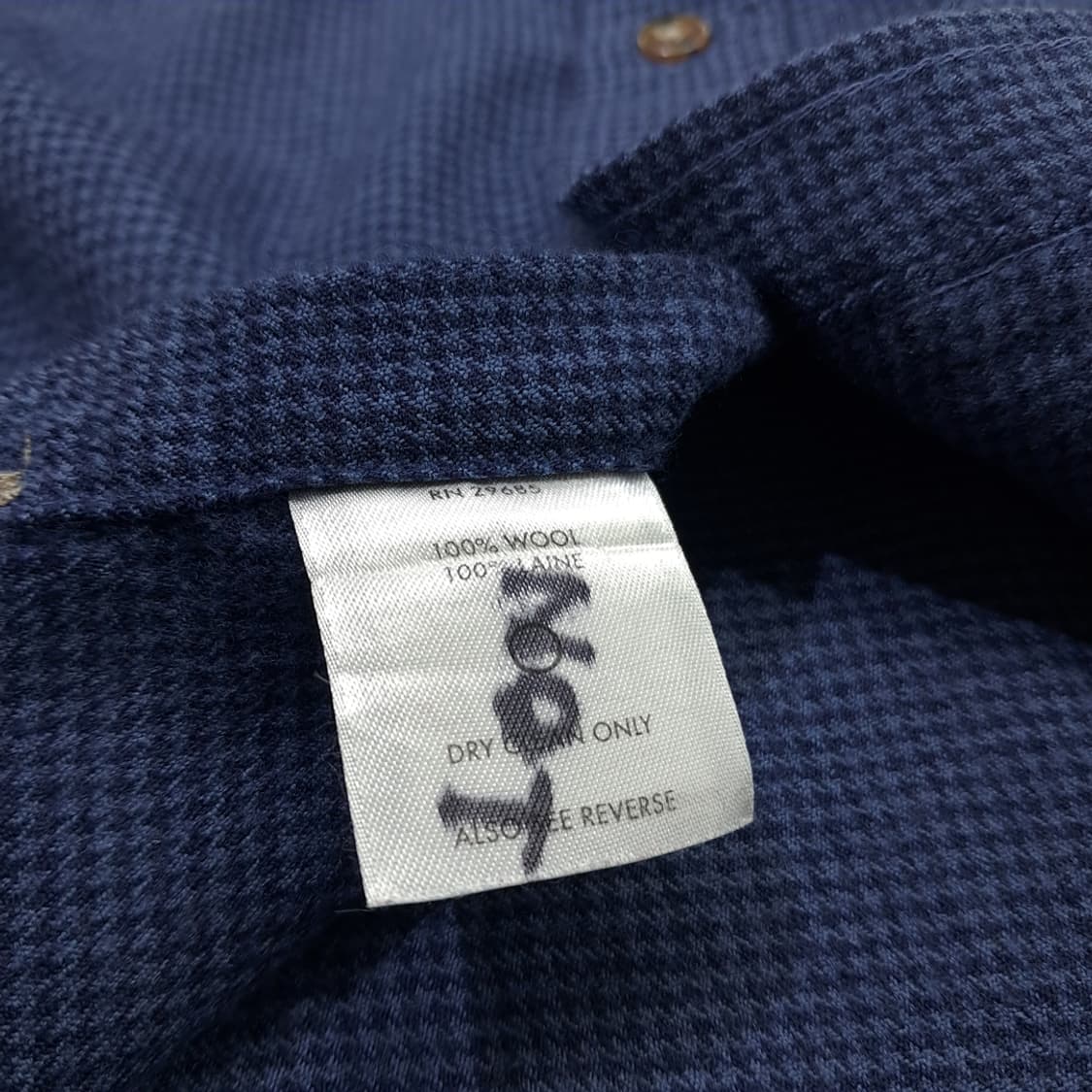 CN923 L 펜들턴 다크네이비 하운드투스 버진울 긴팔 셔츠 남방 상품이미지6