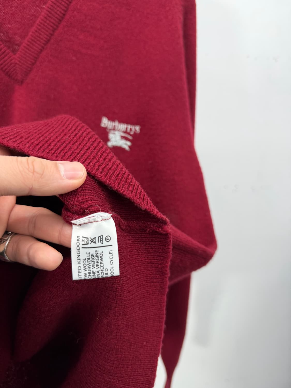 90s) Burberrys pure lambswool knit 상품이미지8