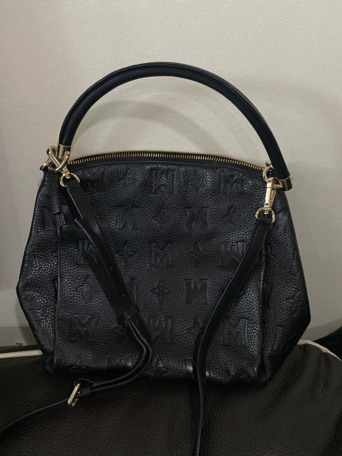 메트로시티 블랙 패턴 가방 고 상품이미지3