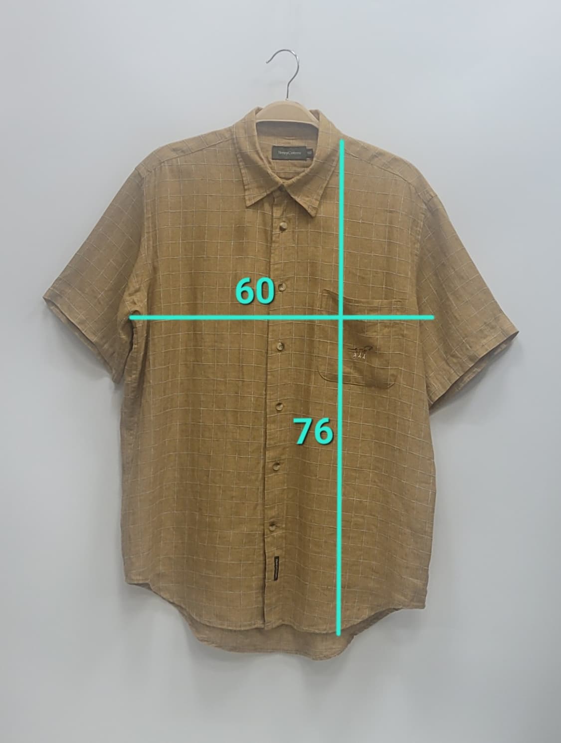 Henry Cottons 헨리코튼 린넨 체크 셔츠 / 남 100 브라운
 상품이미지10