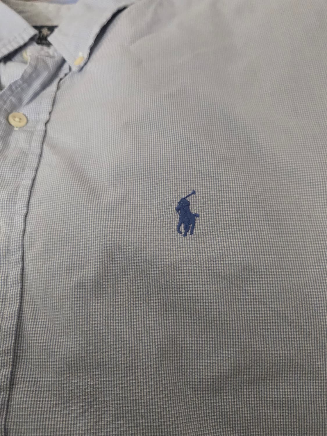 폴로 랄프로렌 블레이크 잔체크 반팔 셔츠 (M) 상품이미지4