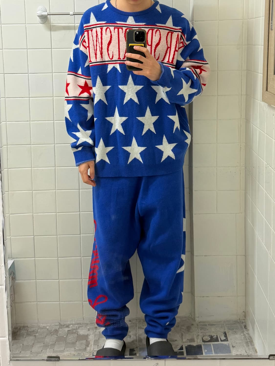 빈티지 스타프린팅 팬츠 상품이미지5