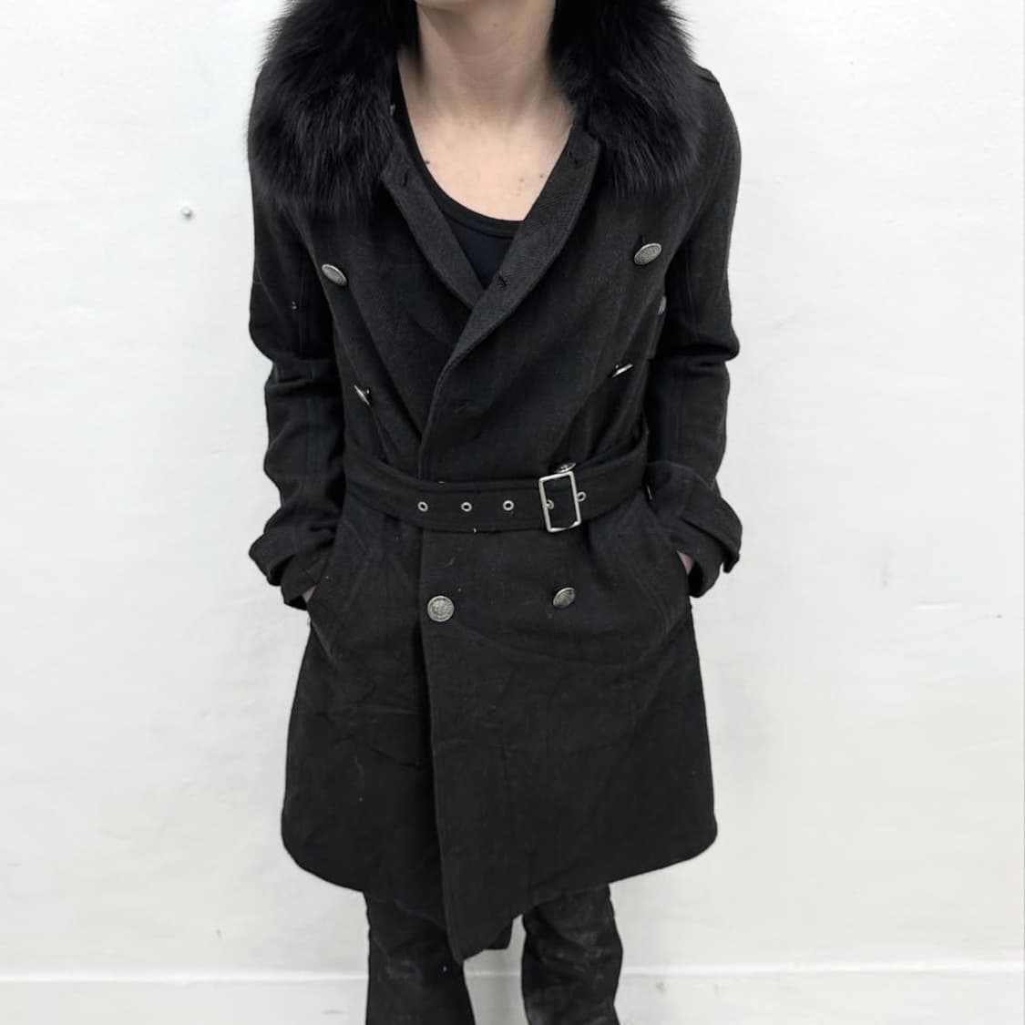 fur buckle detail coat 상품이미지2