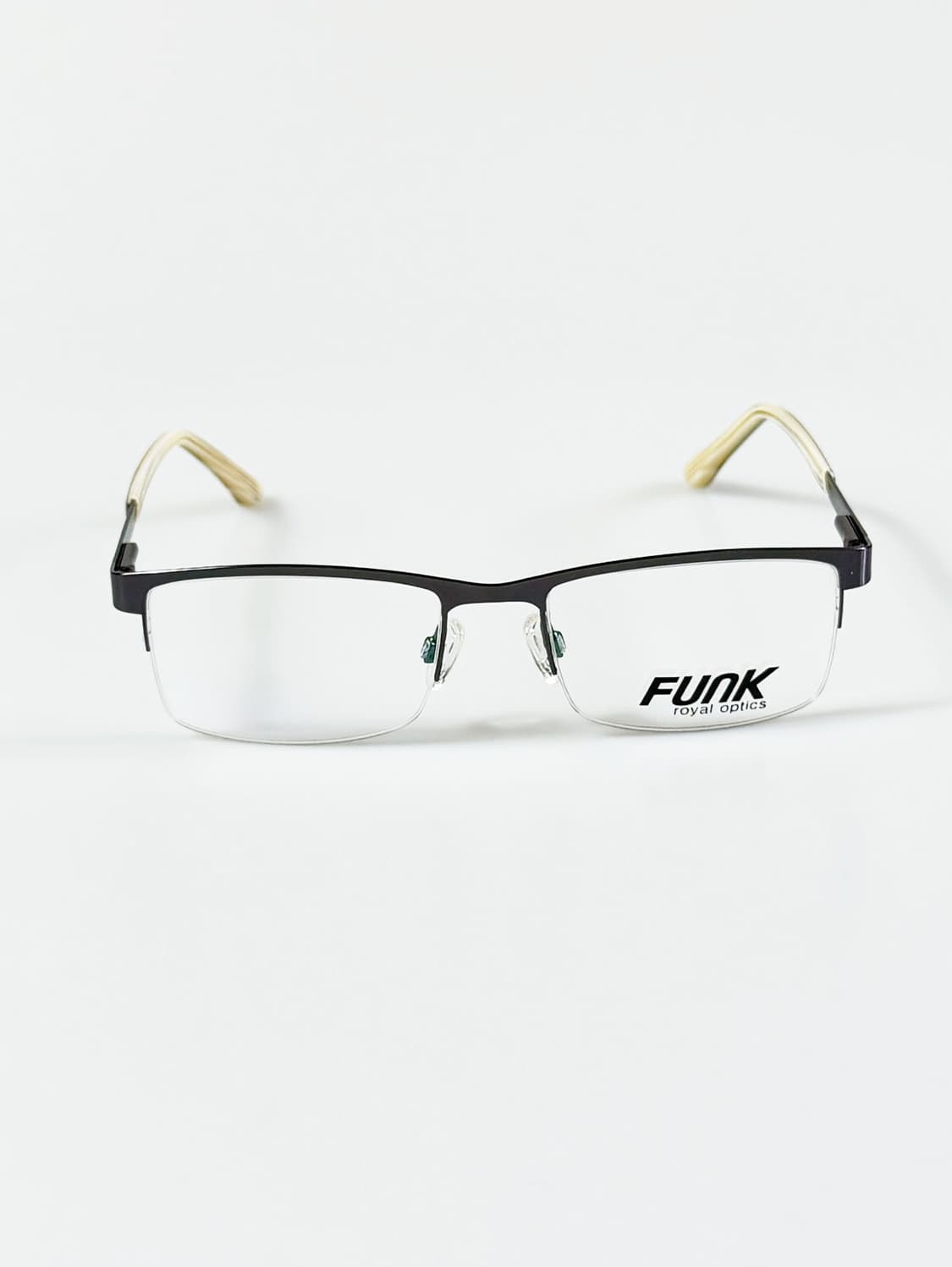 90s FUNK 반무테 메탈 스퀘어 빈티지 안경 상품이미지2
