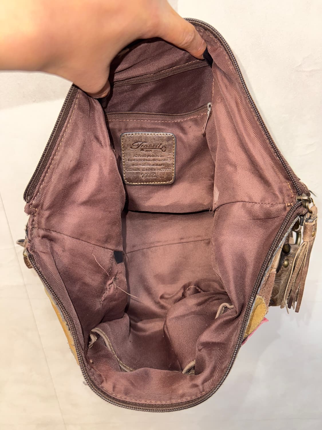 Fossil brown bohemian flower buckle 숄더백 상품이미지5