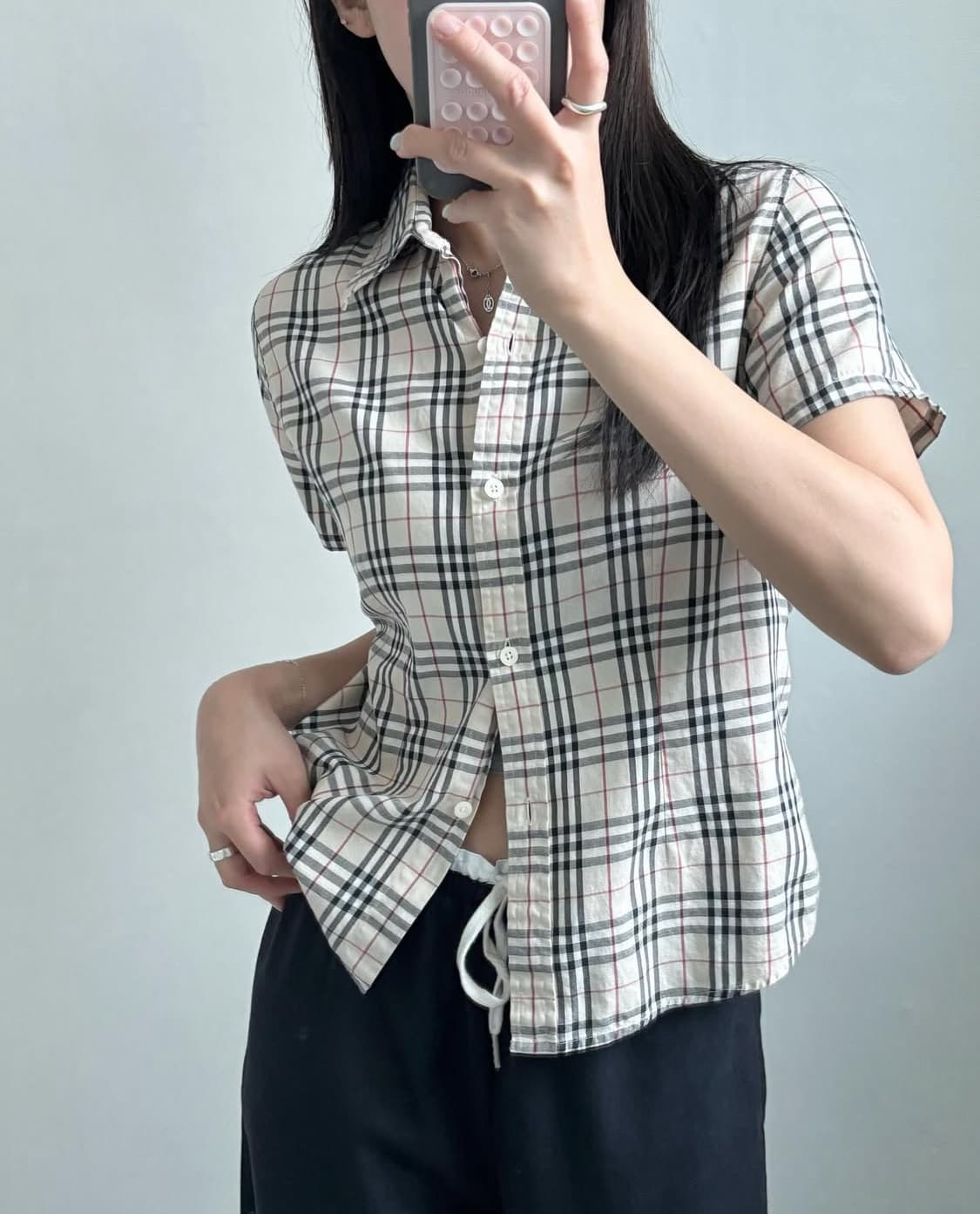 Burberry 버버리 우먼 노바체크 반팔 셔츠 상품이미지2