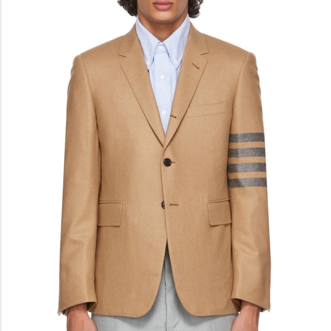 [S+급/1] 톰브라운 사선완장 울 트윌 클래식 수트 정장 베이지 상품이미지9