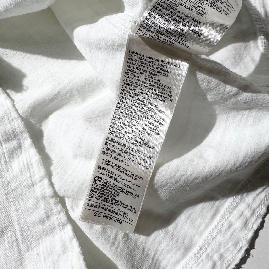 디젤 로고 V넥 반팔 티셔츠 상품이미지8